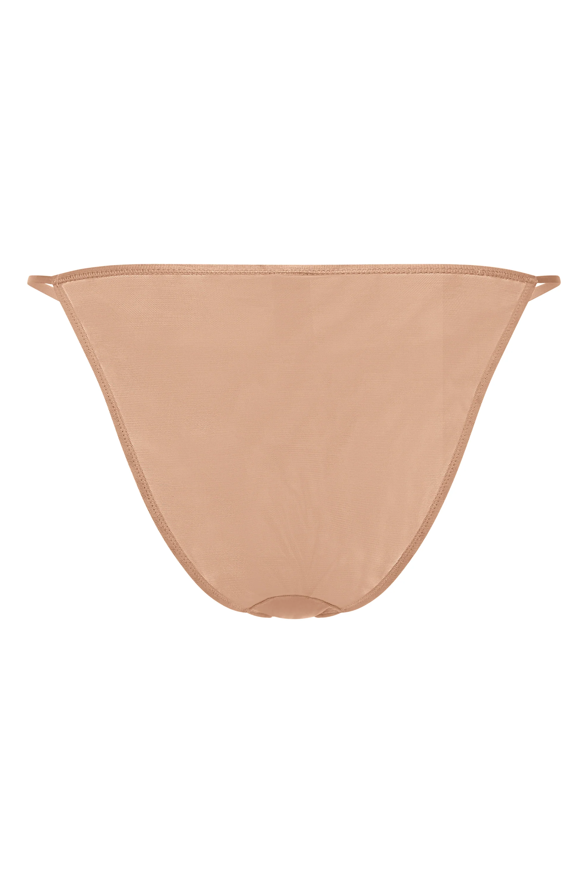 Soft Mesh String Bikini in Warm Peach - Image 6