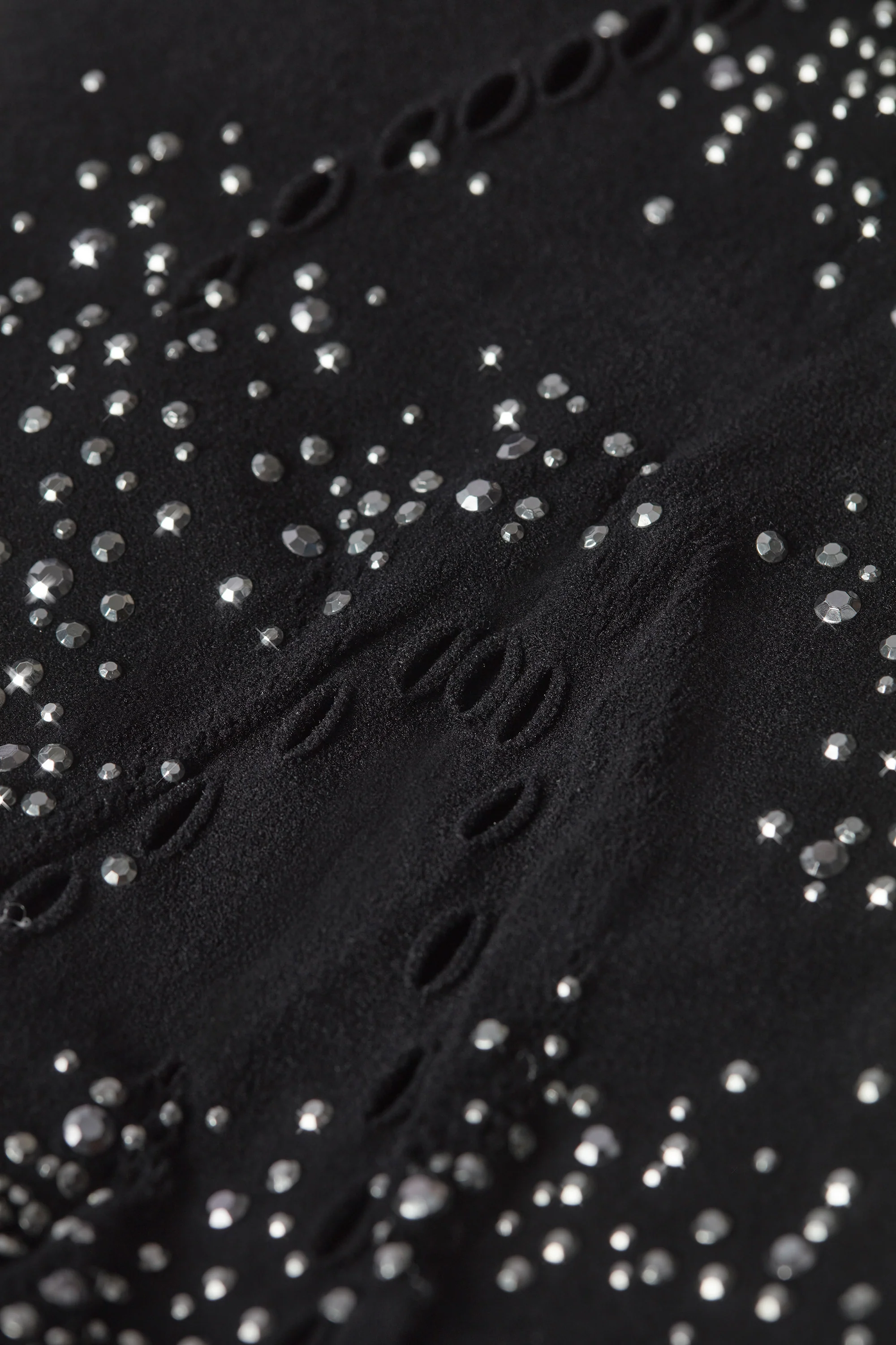 Embellished Mid-Rise Flared Trousers in Black - Image 13
